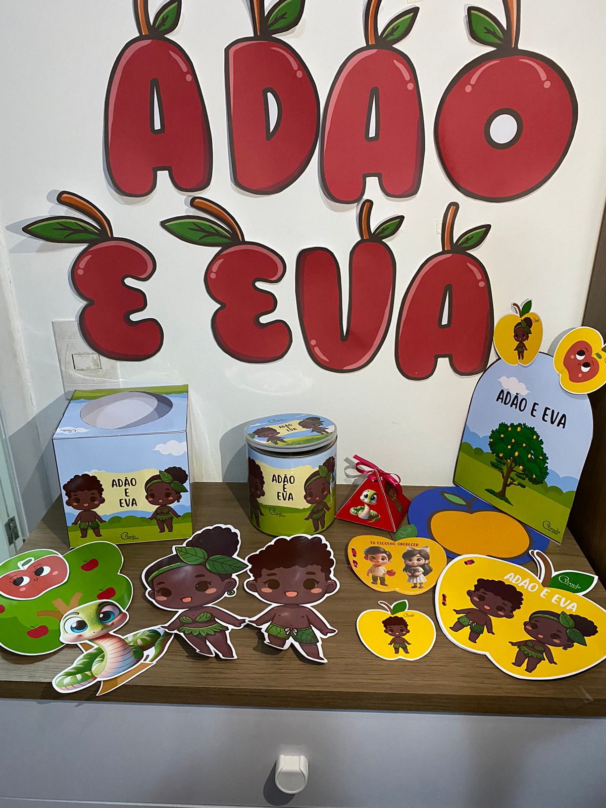 Materiais para artesanato Adão e Eva em EVA