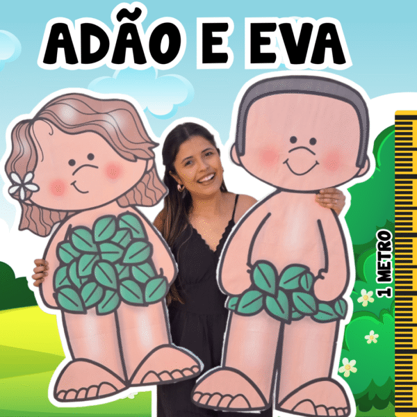 Recursos visuais Adão e Eva para igrejas