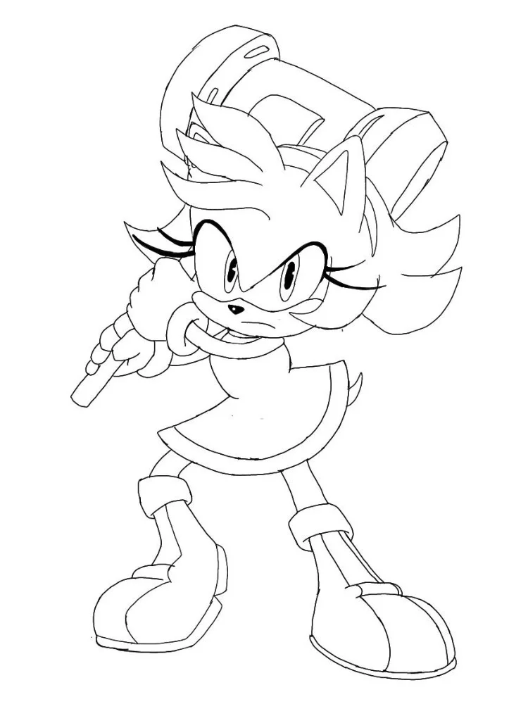 Amy Rose Sonic Boom para colorir
