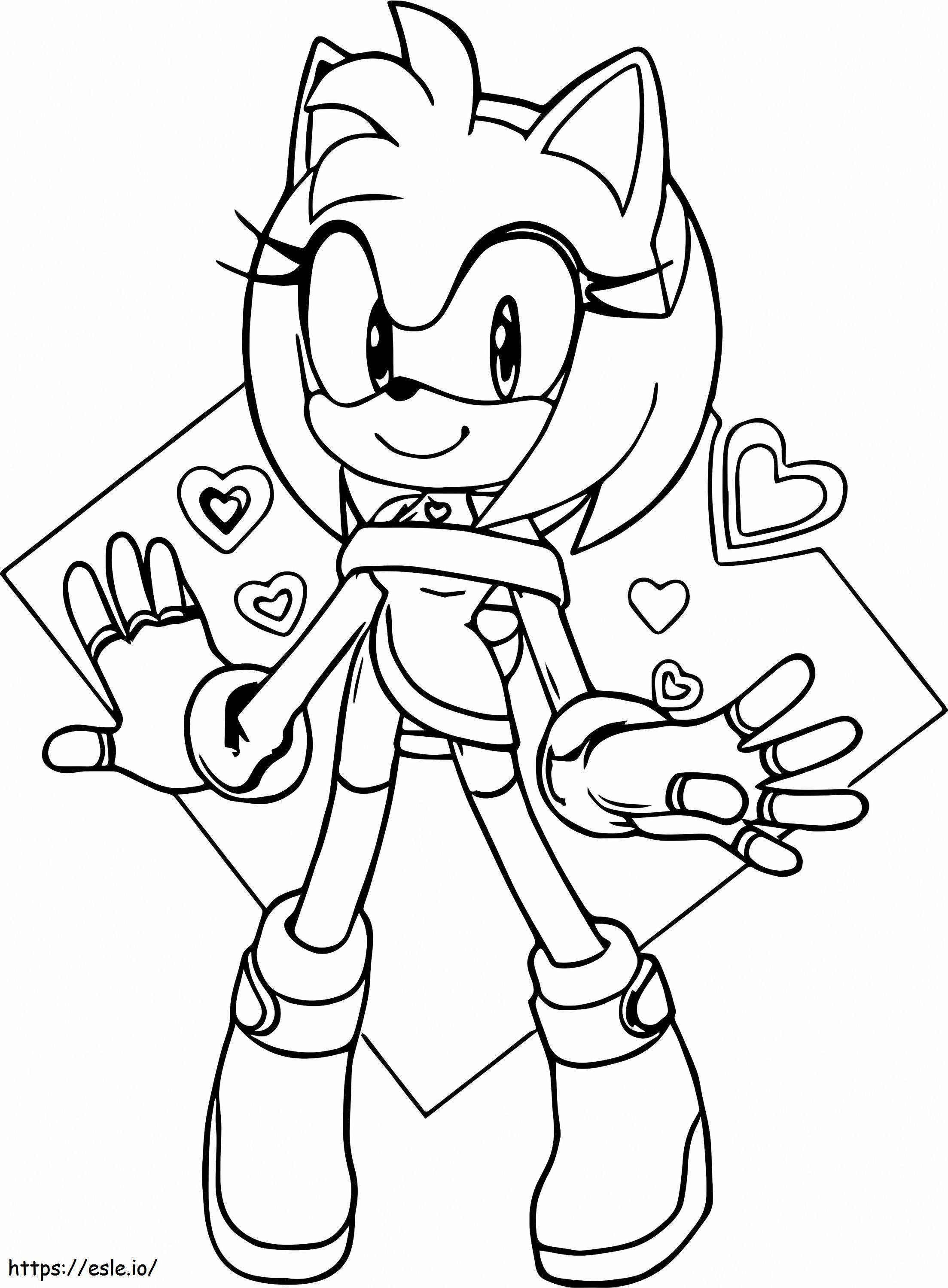 Amy Rose Sonic Boom para colorir