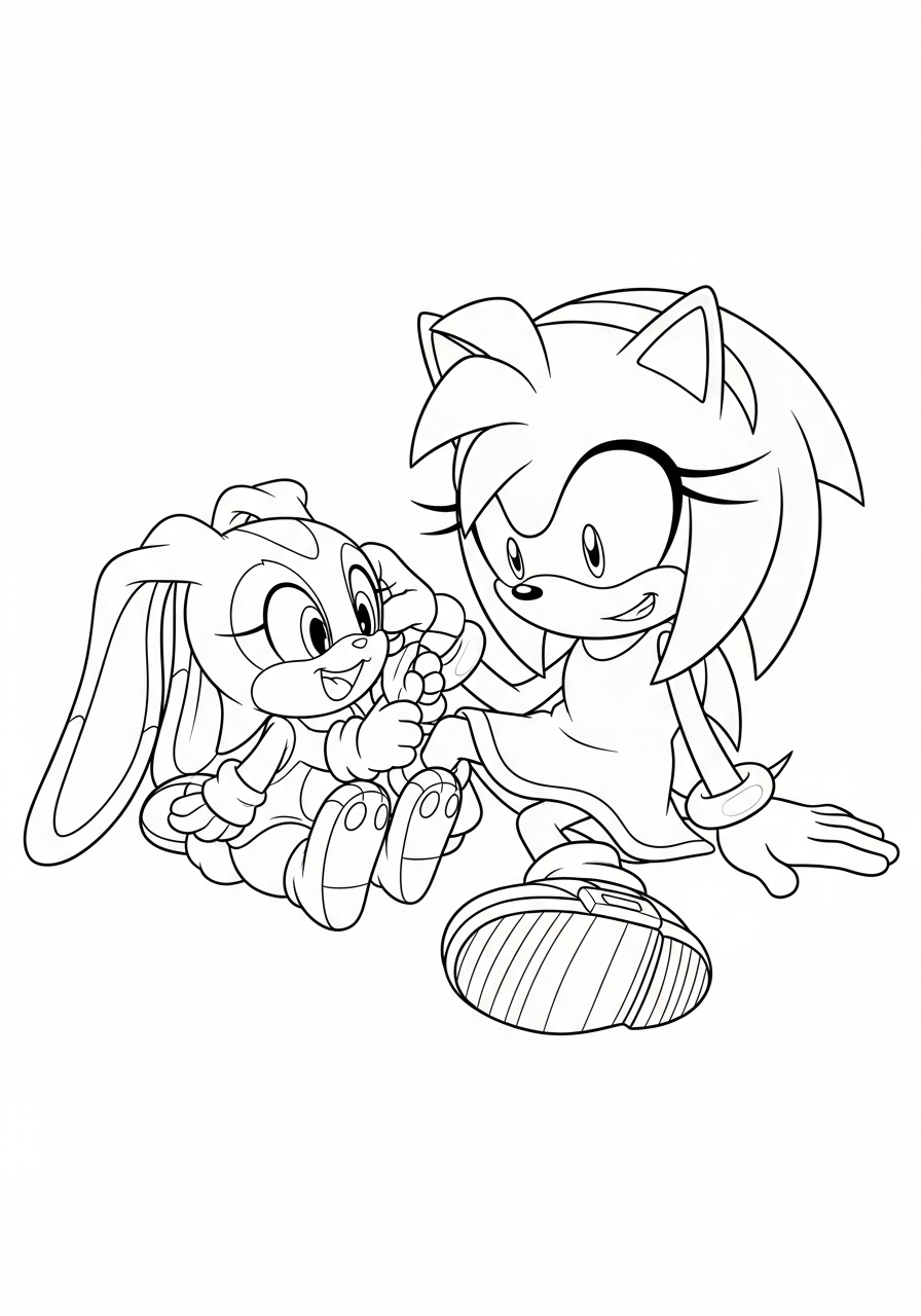 Página de colorir Amy Rose