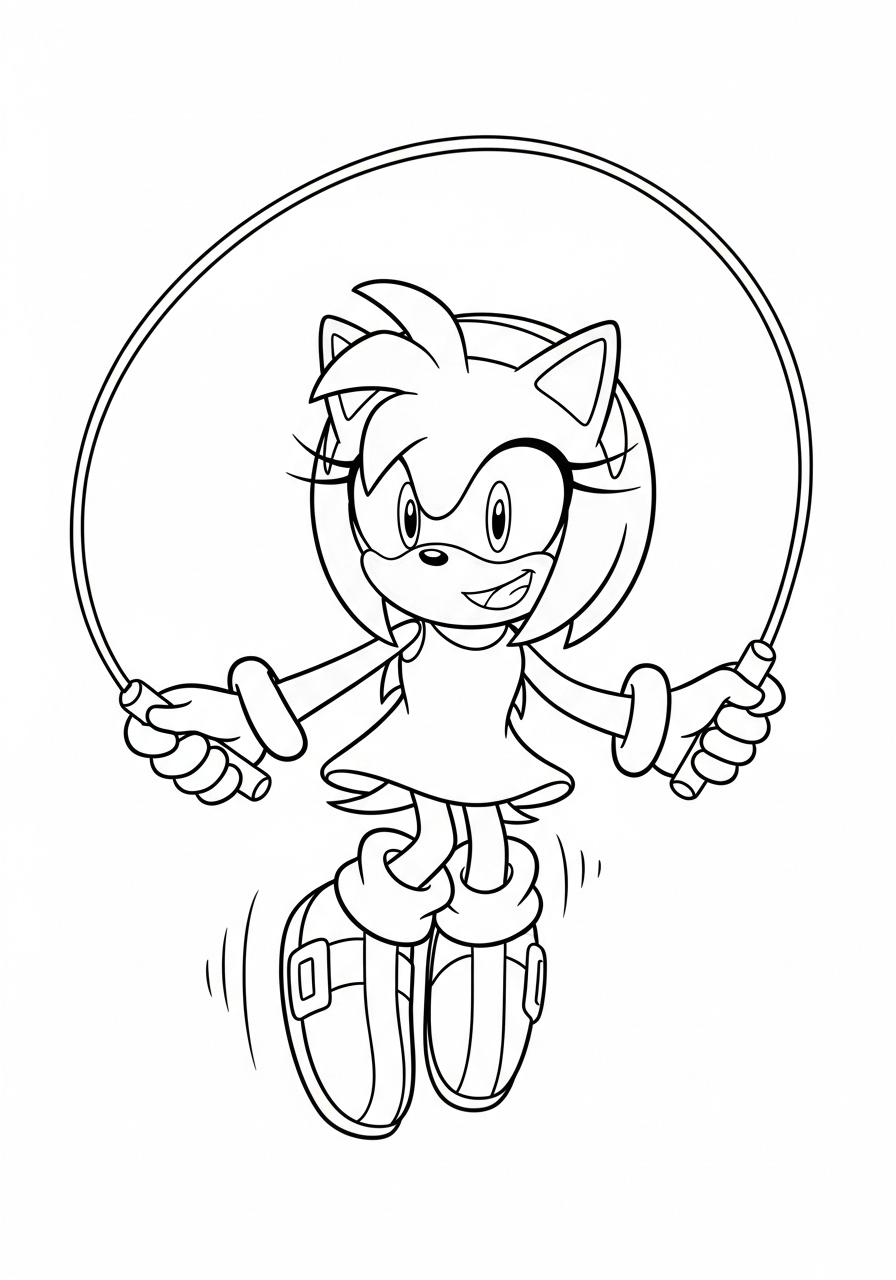 Desenhos do Sonic e Amy para colorir