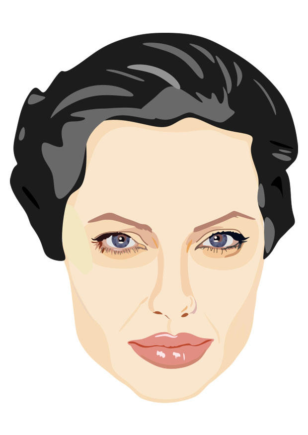 tutorial de desenho Angelina Jolie estilo cartoon