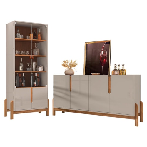 aparador sala de jantar com vidro