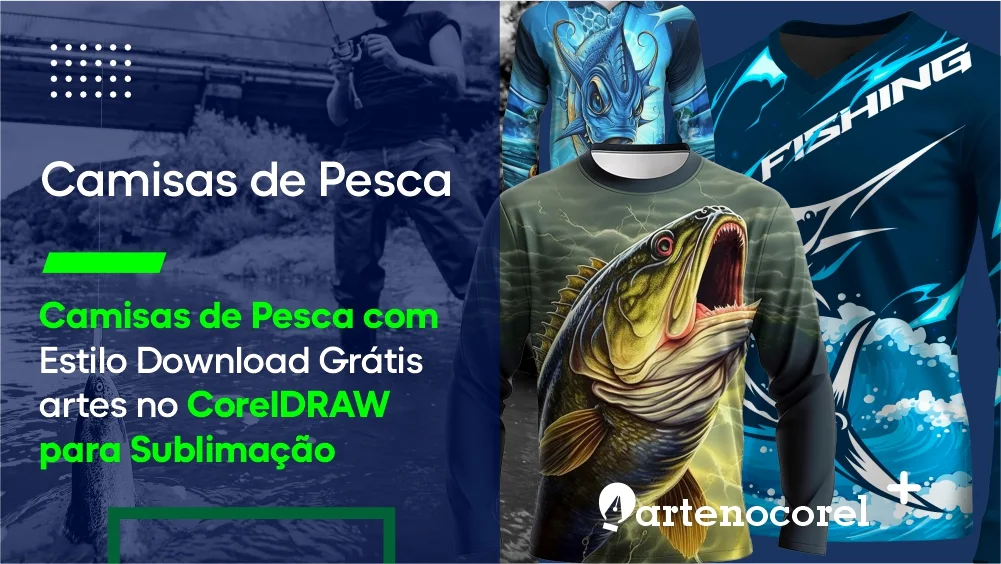 Arte para camisa de pesca Dourado