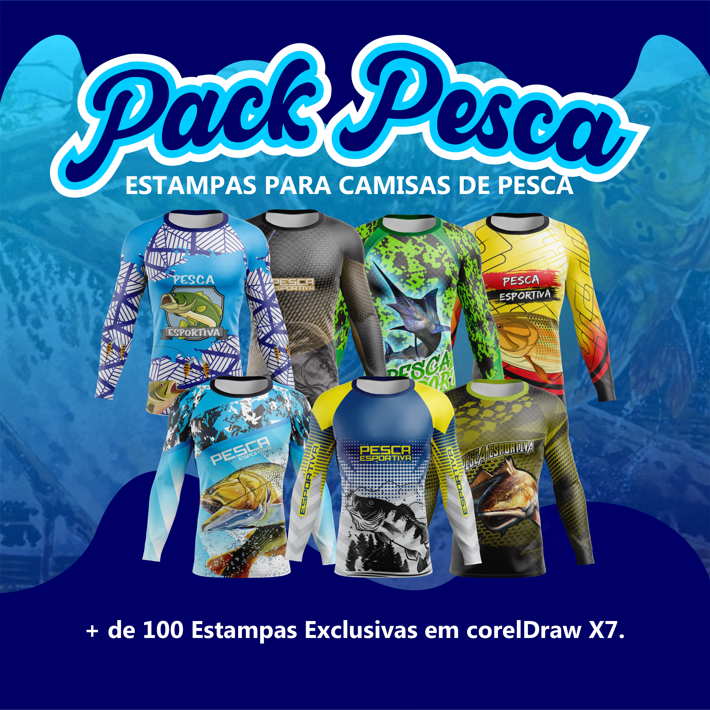 Vetores para camisa de pesca