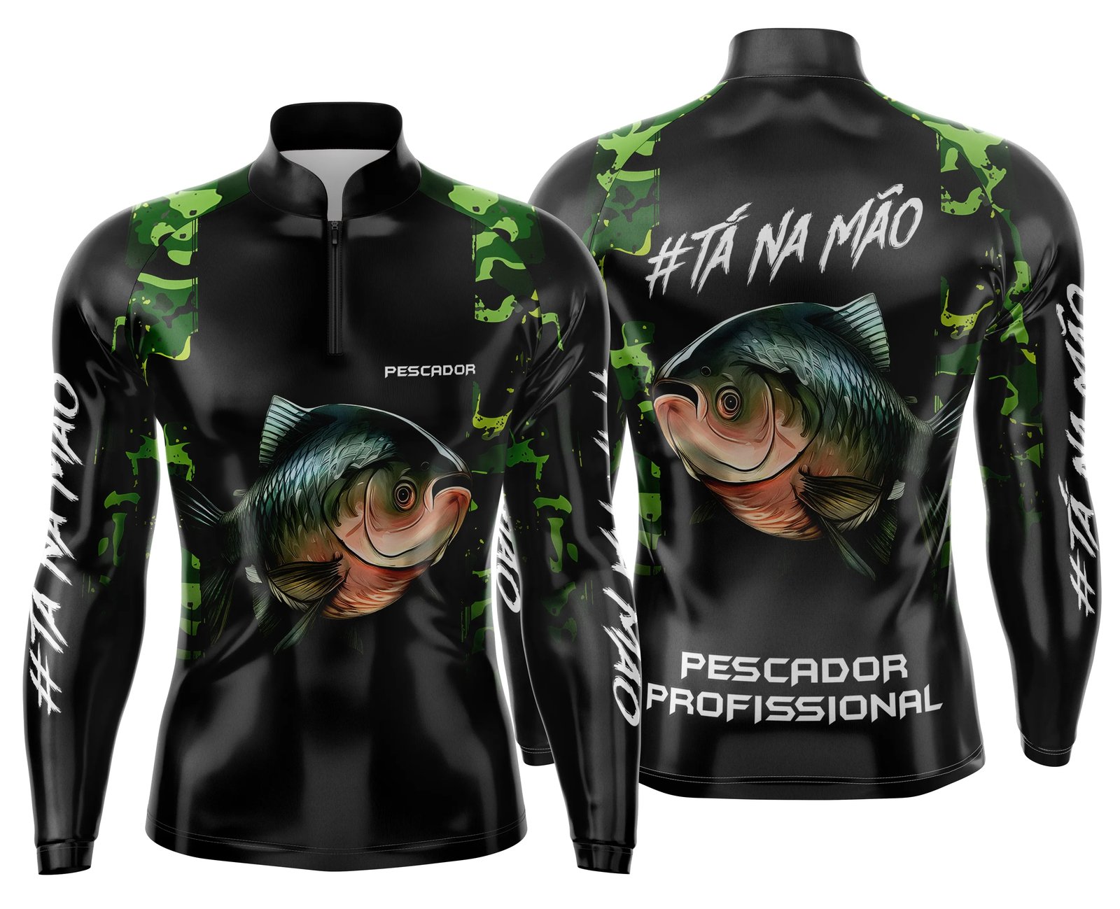Sublimação de camisa de pesca