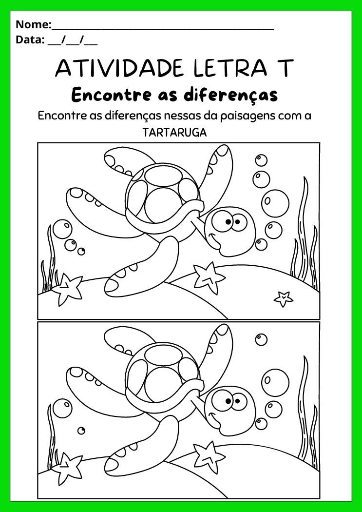 sílabas T atividades