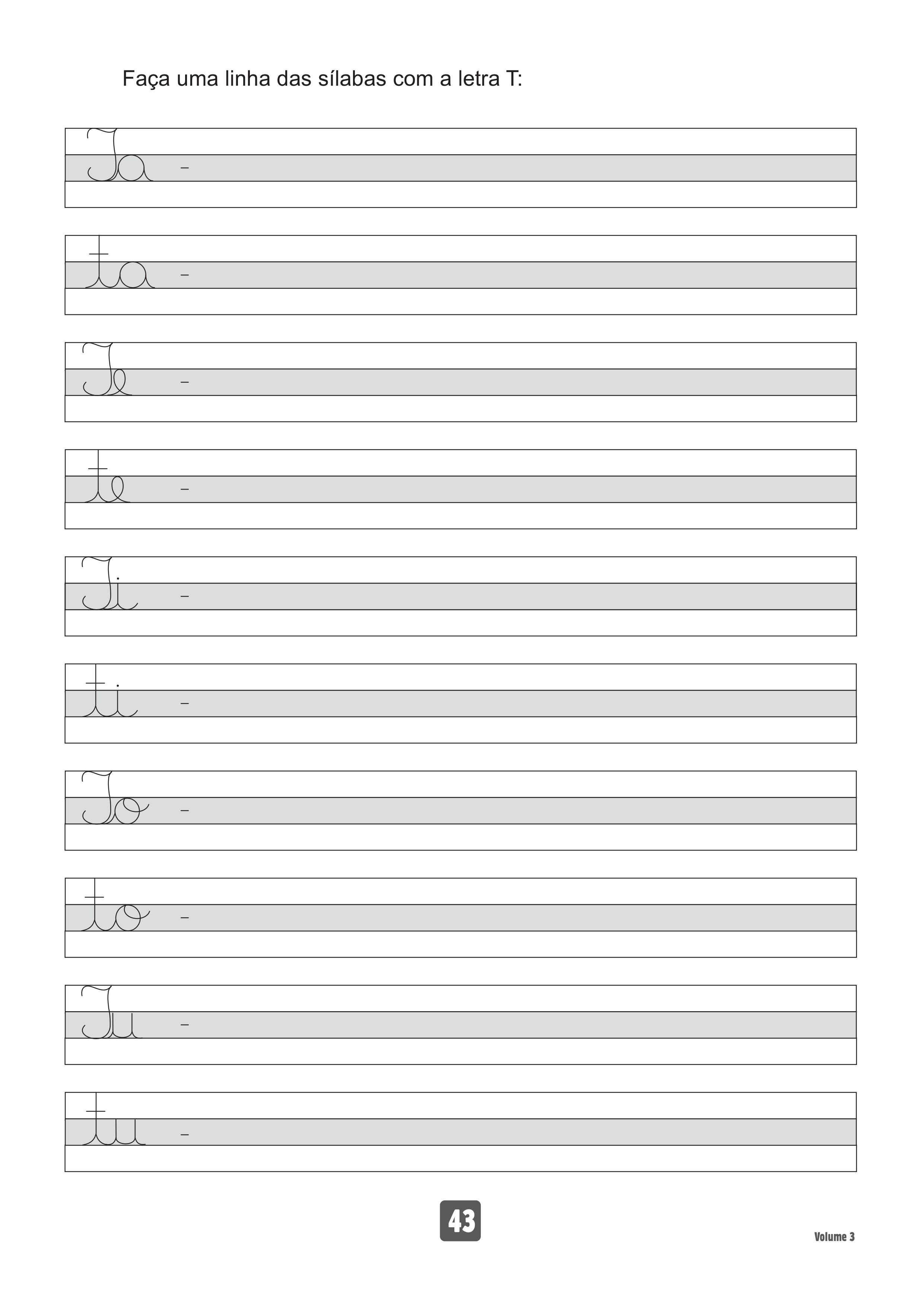 letra T atividades educação infantil