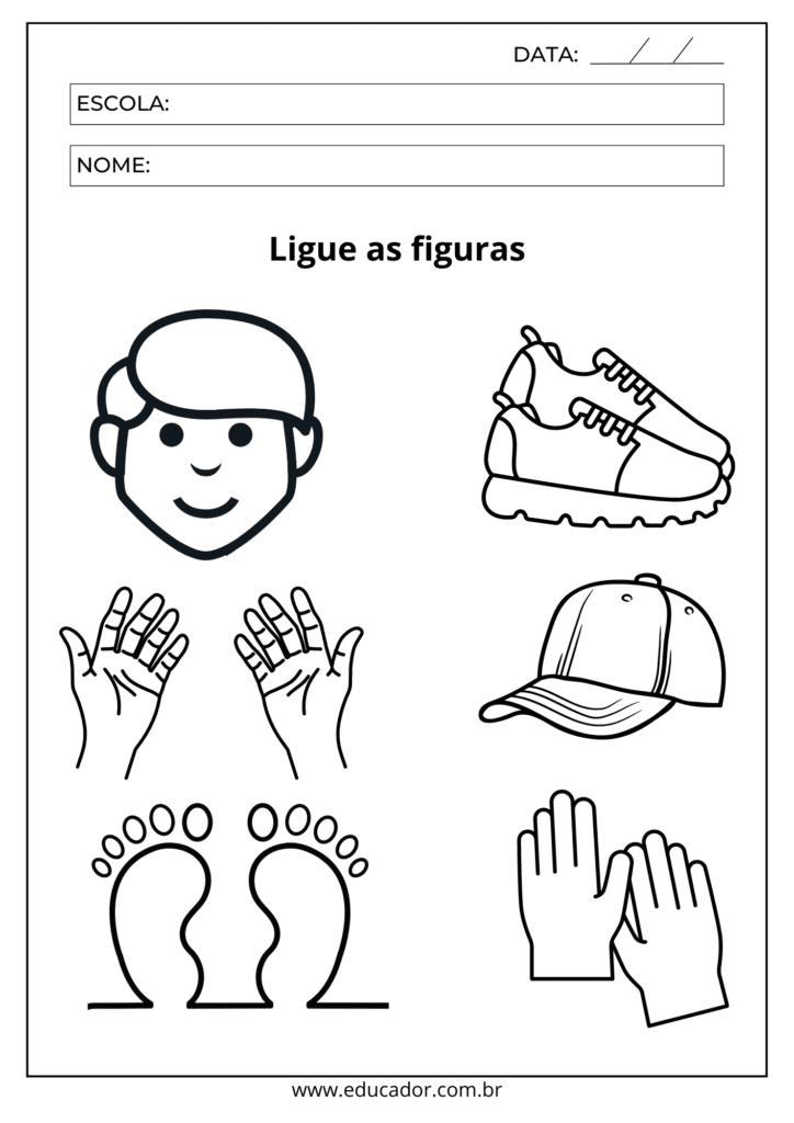 jogos partes do corpo educação infantil