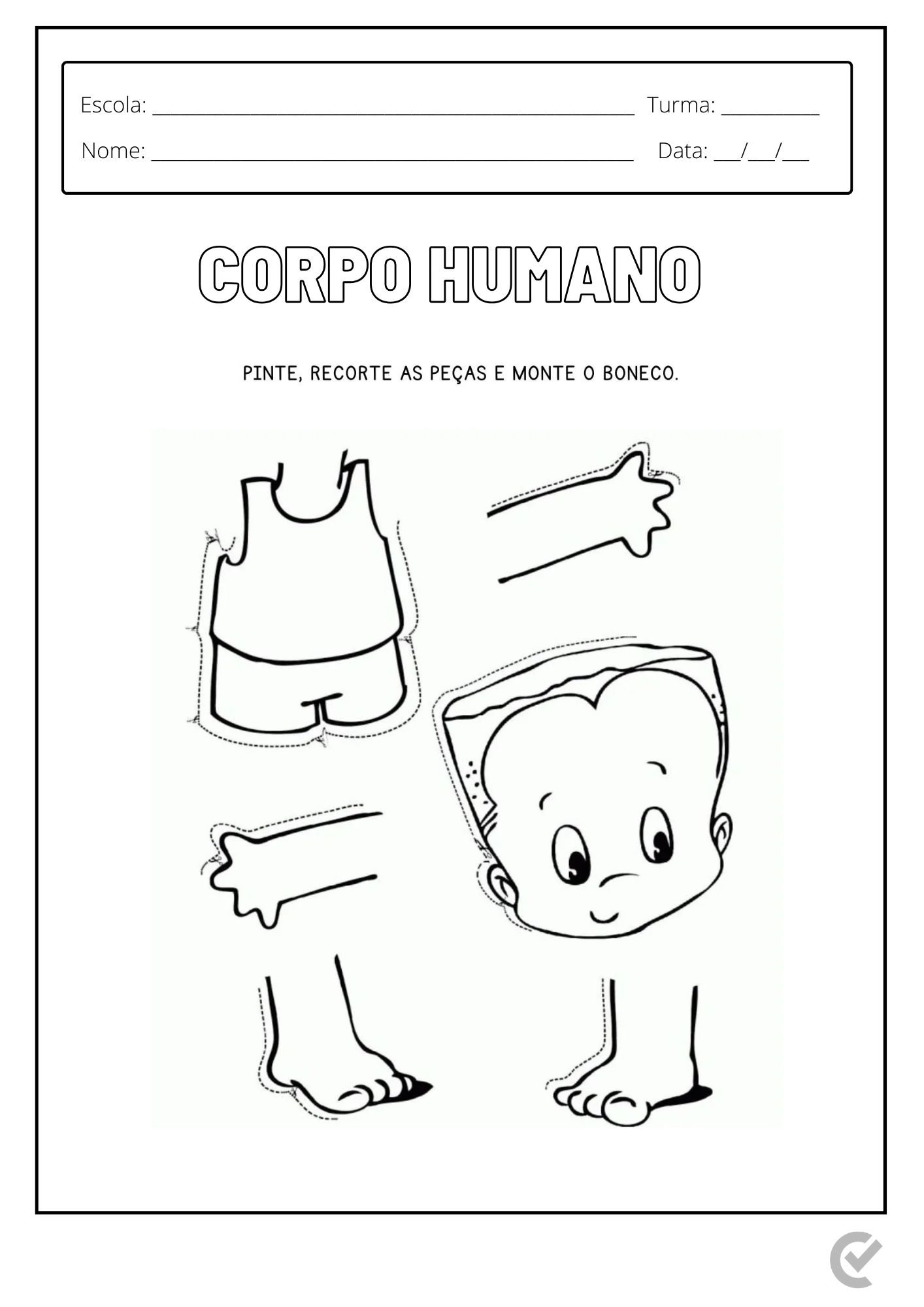 música do corpo humano para crianças