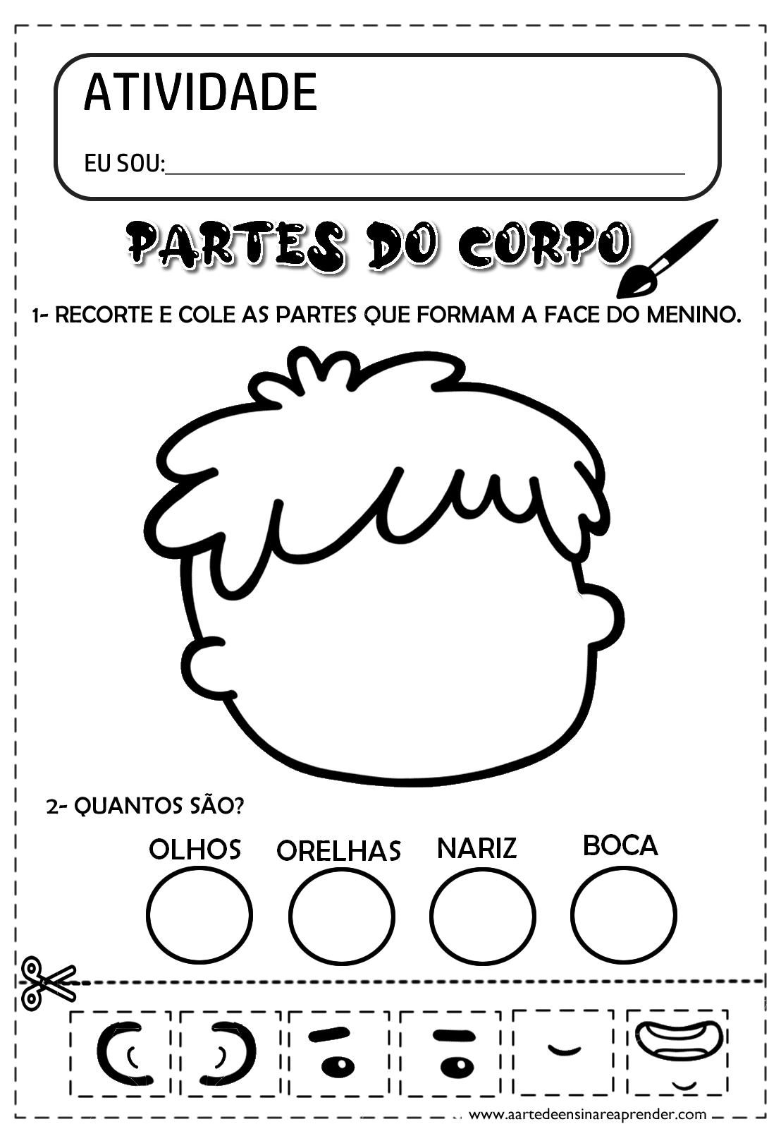 esquema corporal para educação infantil atividades