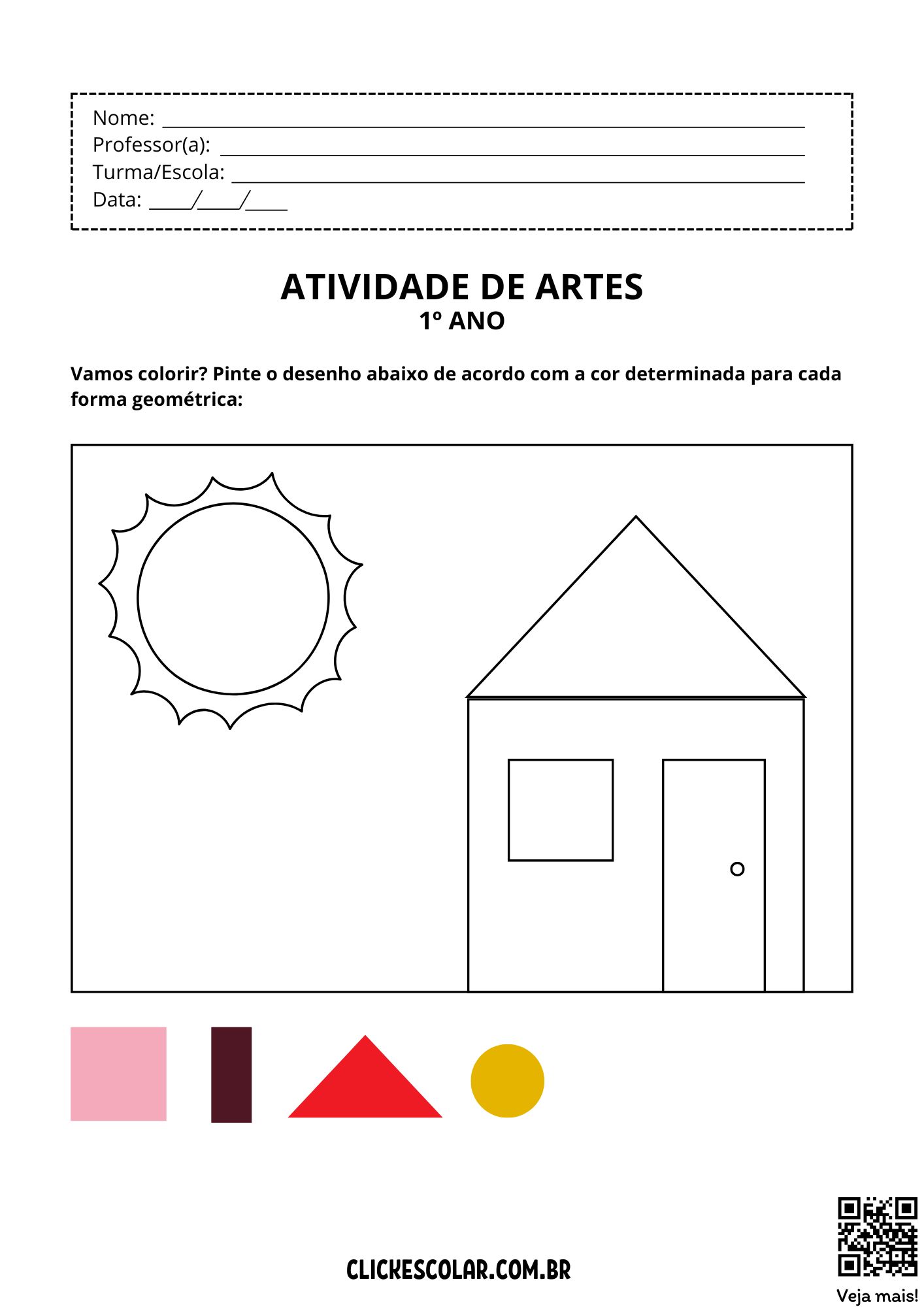atividades de artes 1 ano fundamental para imprimir