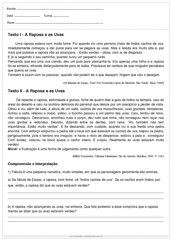 recursos expressivos interpretação de texto