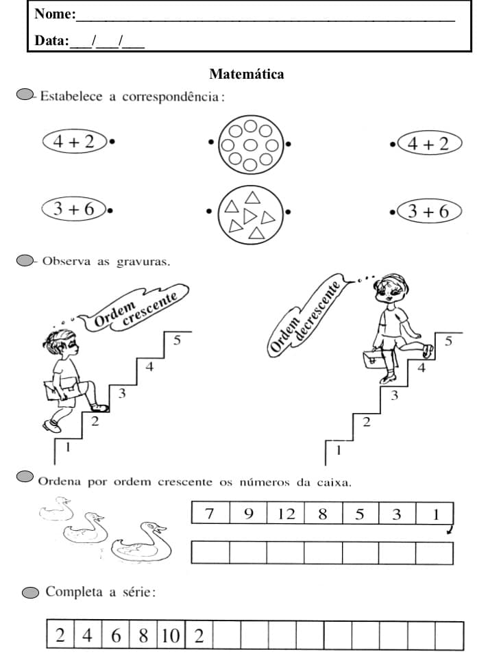 bncc matemática 1º ano sequência numérica