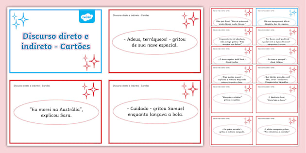 atividades discurso direto e indireto