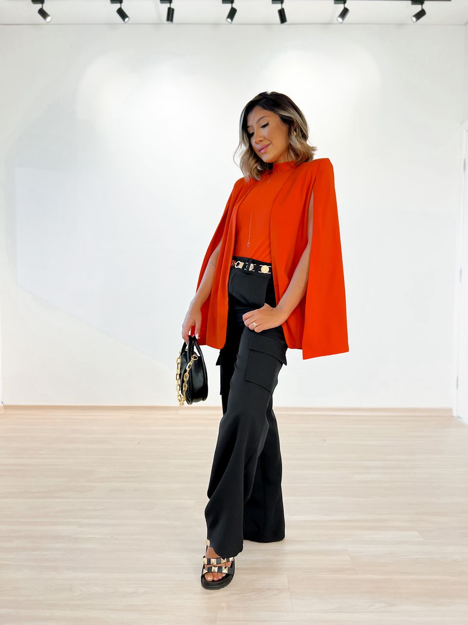 Blazer capa fúcsia