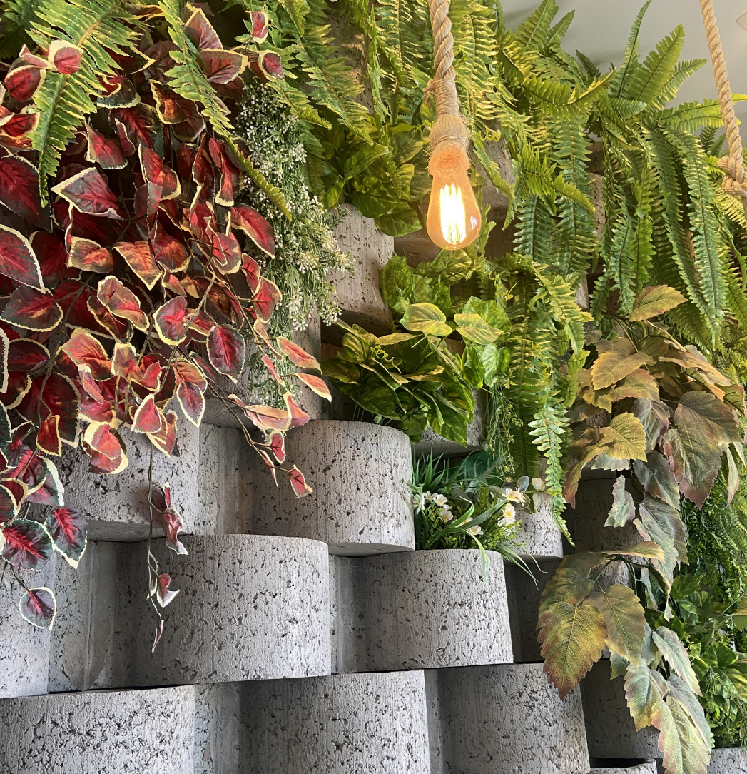 Bloco de concreto para jardim vertical