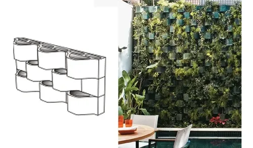 Bloco cerâmico para jardim vertical