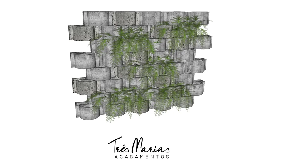 Bloco cerâmico para jardim vertical