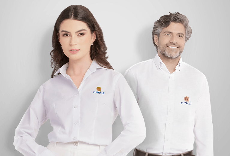 camiseta de algodão vs polo bordada para arquitetura