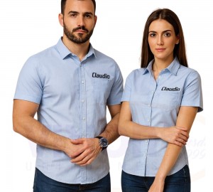camiseta de algodão vs polo bordada para arquitetura