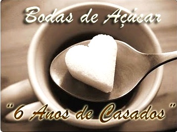 bodas de açúcar 6 anos