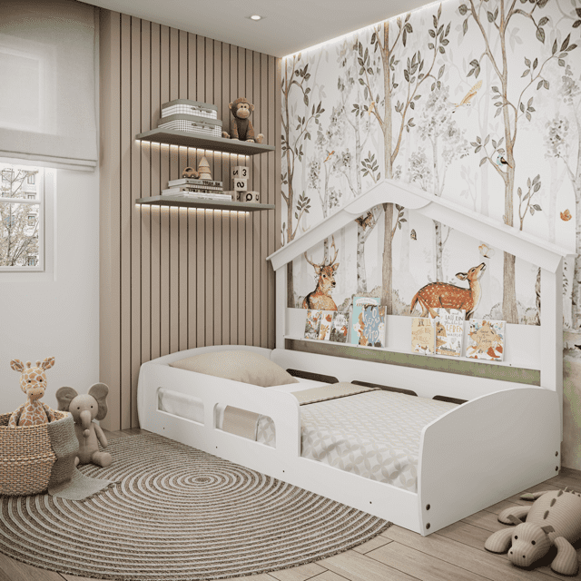 Cama com Grade de Proteção Infantil