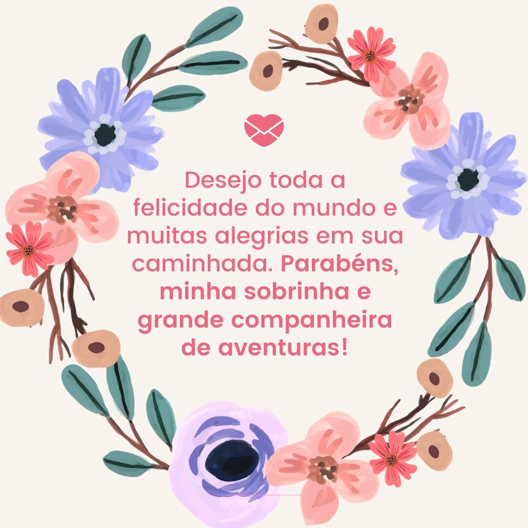 cartão de aniversário infantil para sobrinha