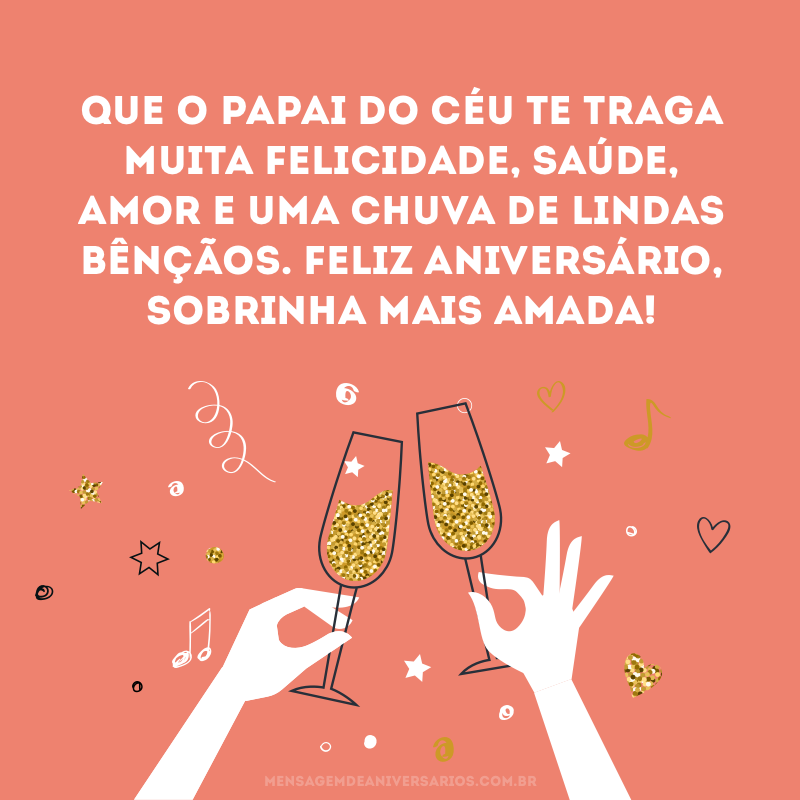 cartão de aniversário para sobrinha querida