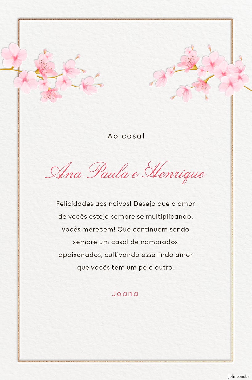 cartão de casamento para amigos