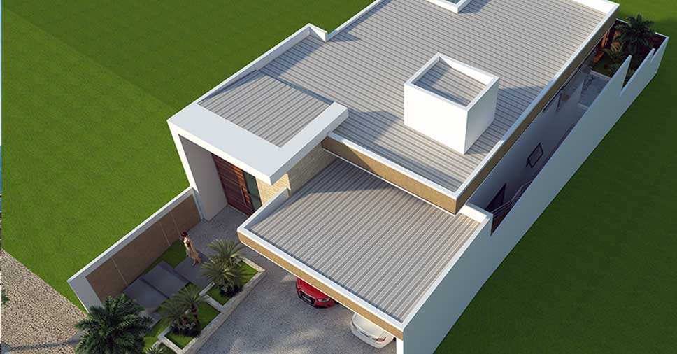 Casa térrea com varanda integrada