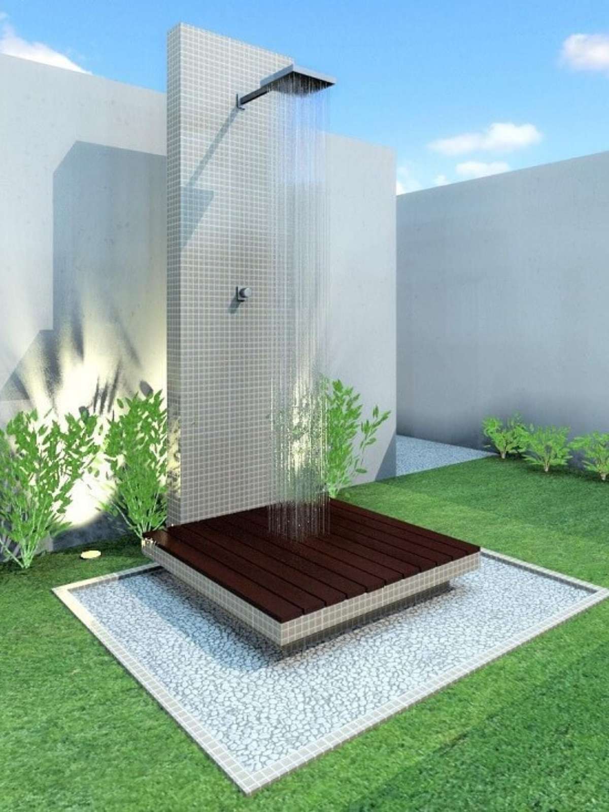 Chuveiro externo industrial