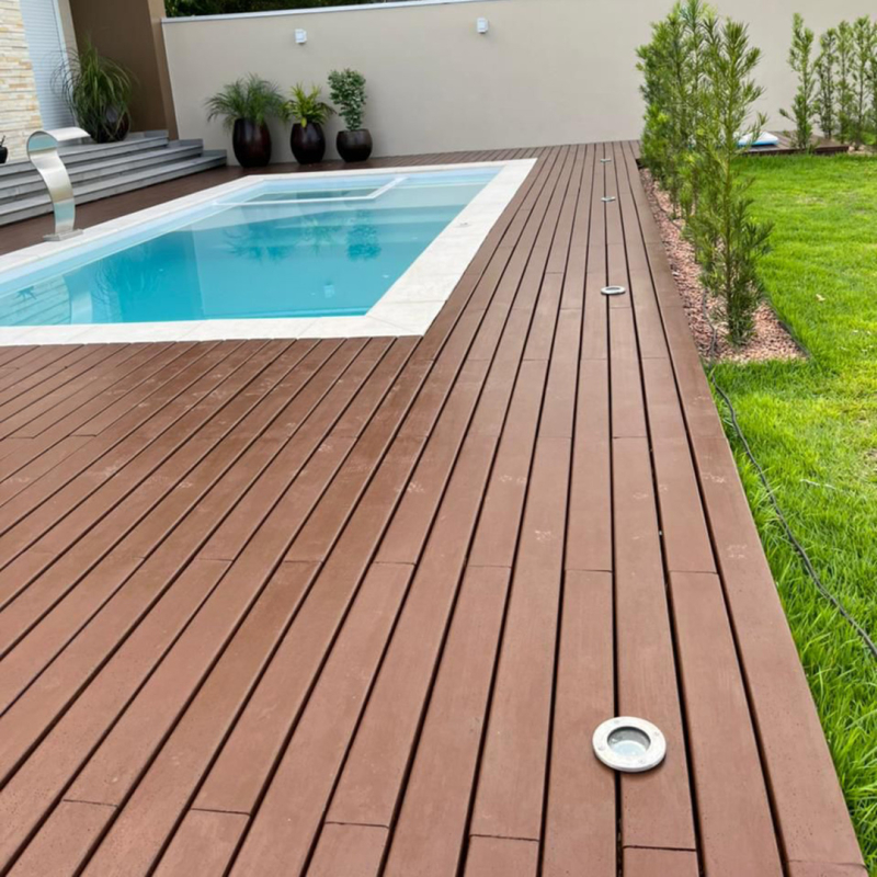 Deck de concreto para piscina