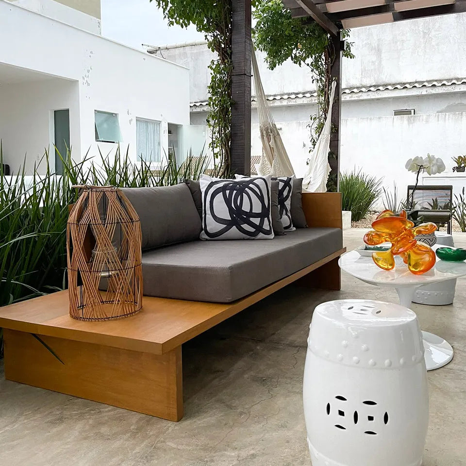 decoração mesa lateral sofá