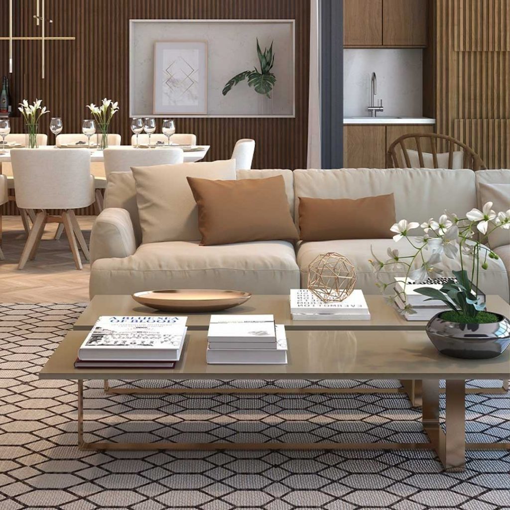 mesa lateral redonda vs quadrada para sala de estar