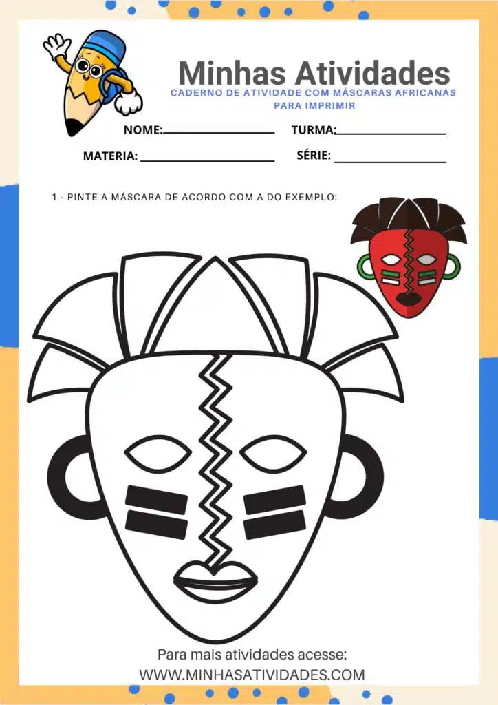 custo de materiais para fazer máscaras africanas decoradas