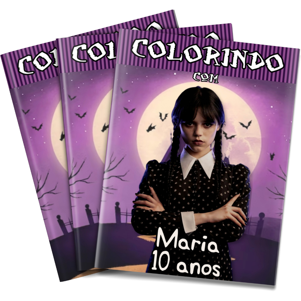 desenhos fofos wandinha e enid