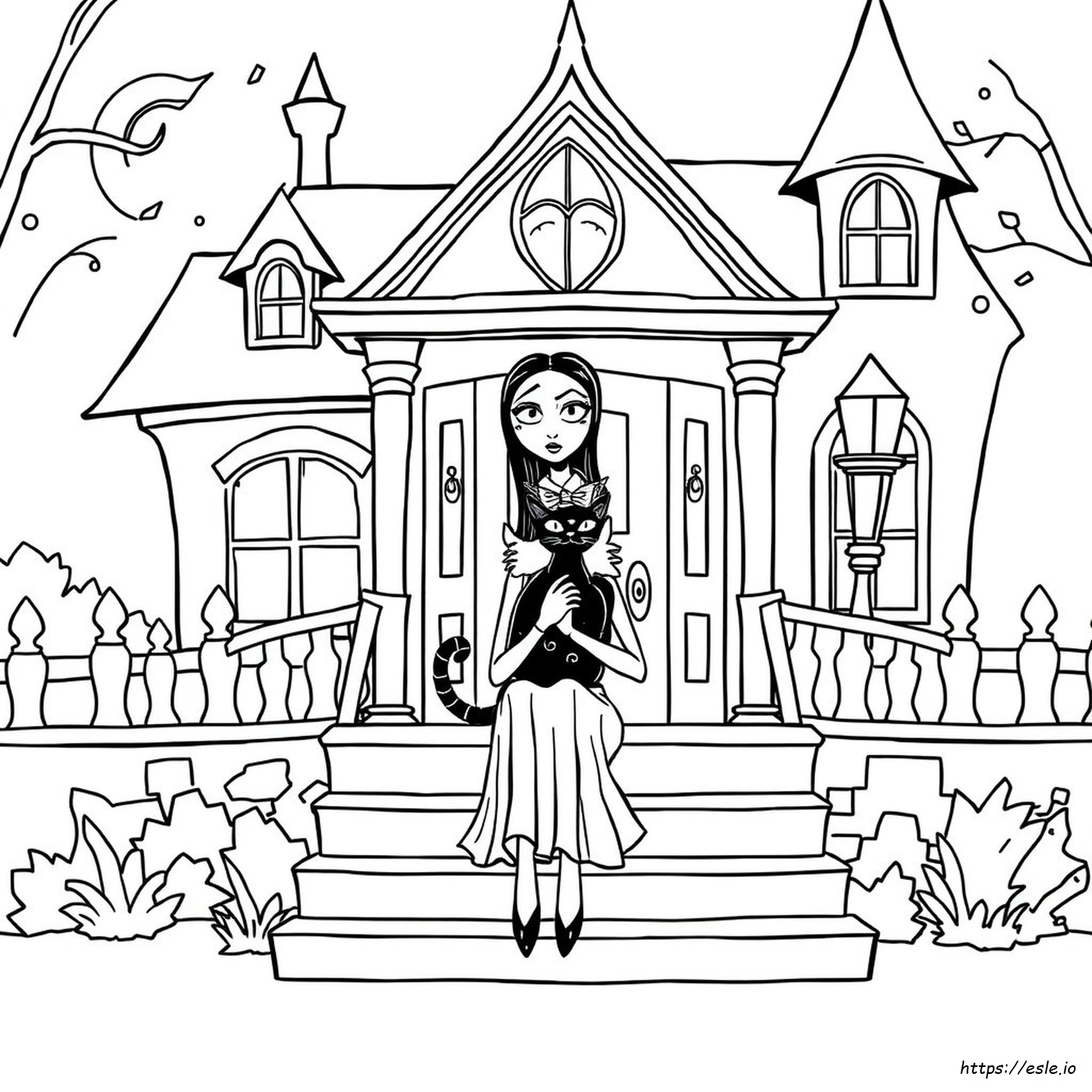 desenhos realistas wandinha e enid