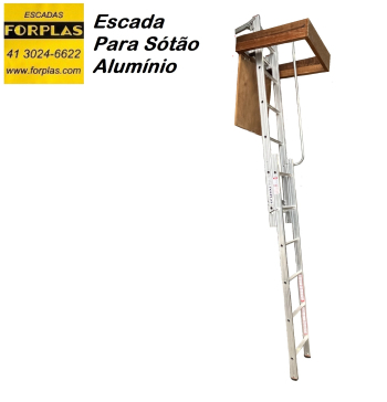 Escada pantográfica para sótão