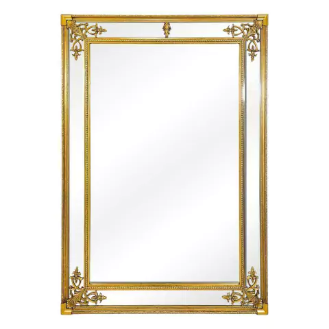 espelho bisotado dourado