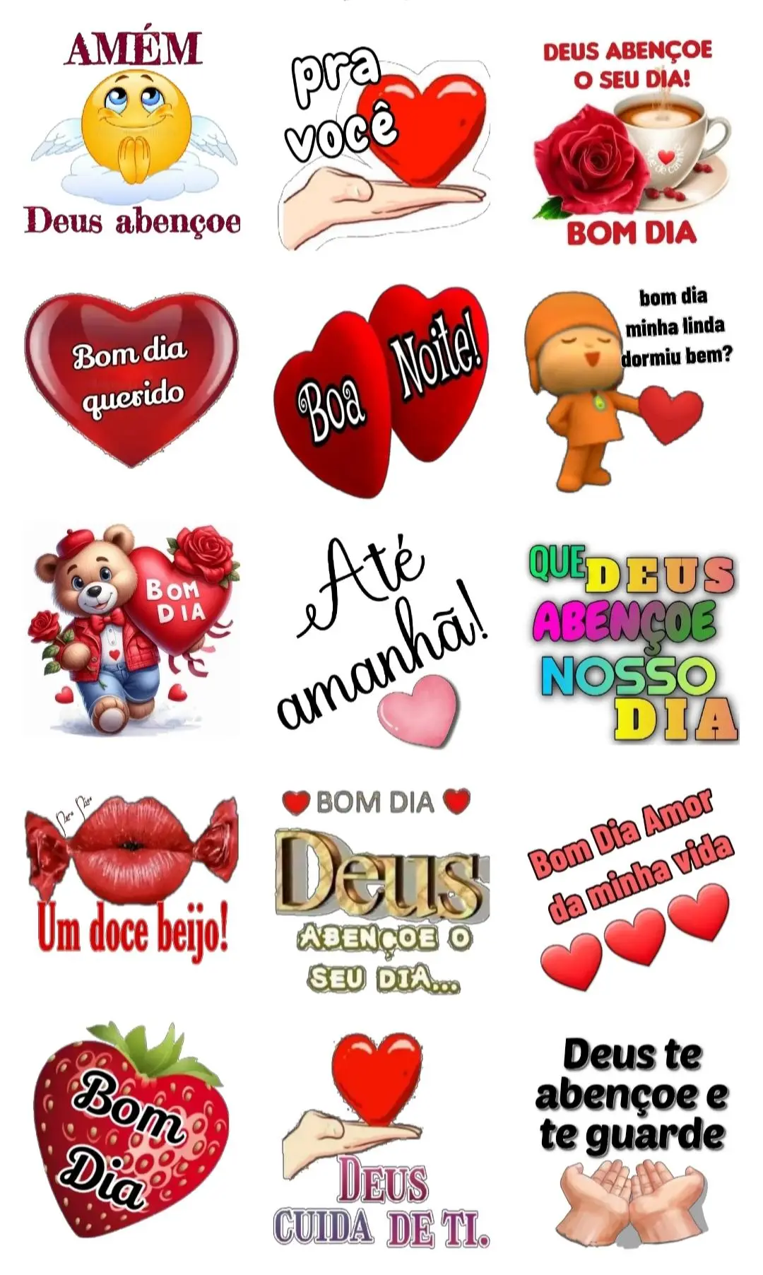 como baixar figurinhas bom dia amor