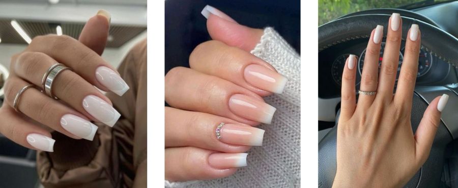 unhas em gel amendoada