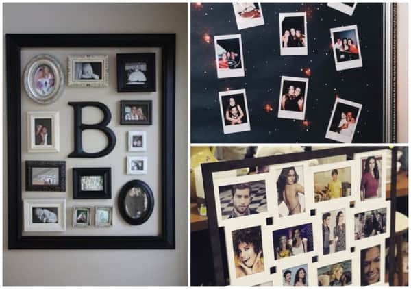 moldura de madeira vs. moldura de metal para fotos