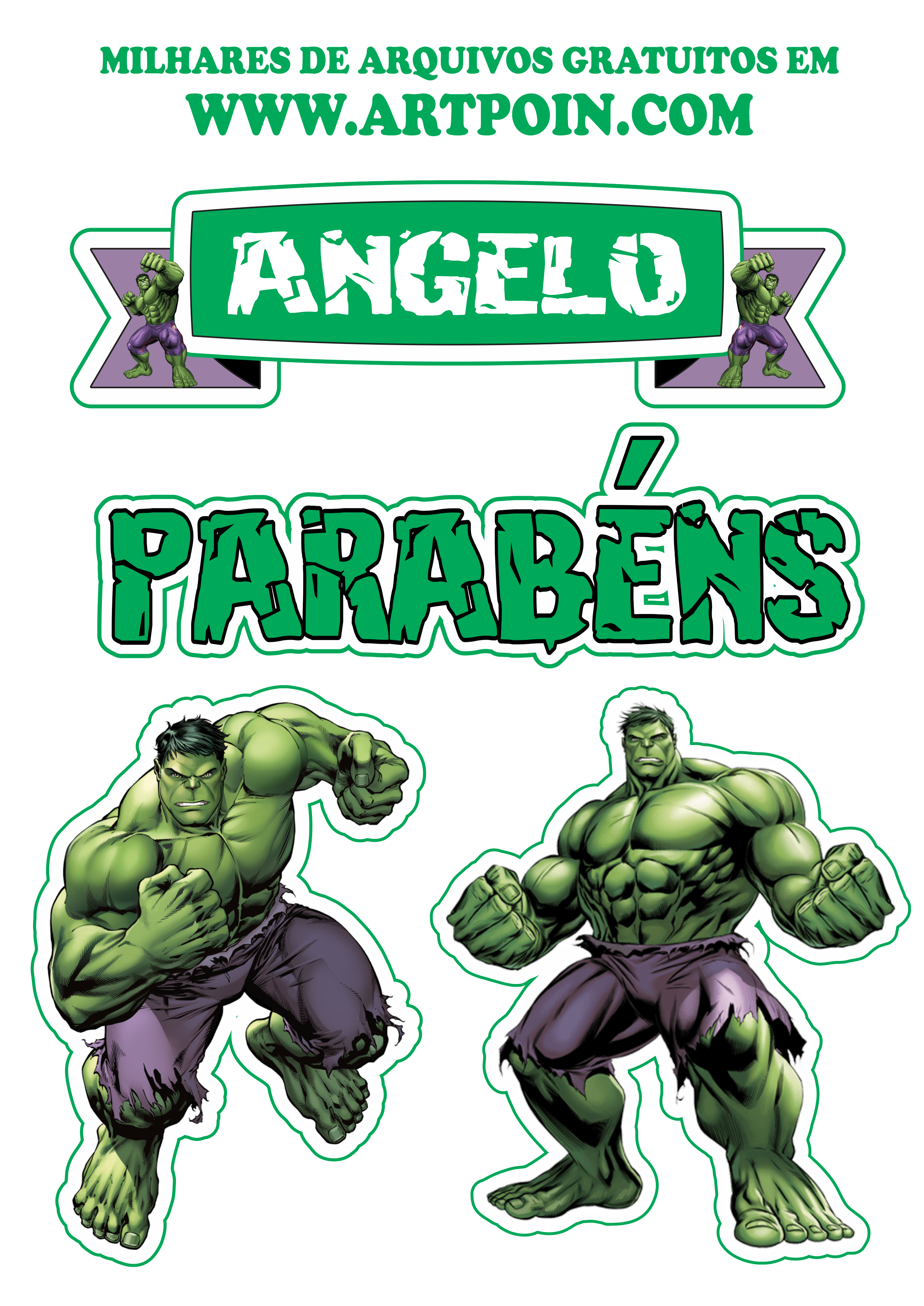 Bolo do Hulk quadrado