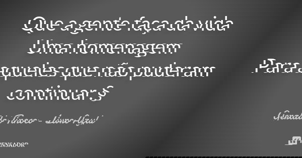 mensagens de homenagem