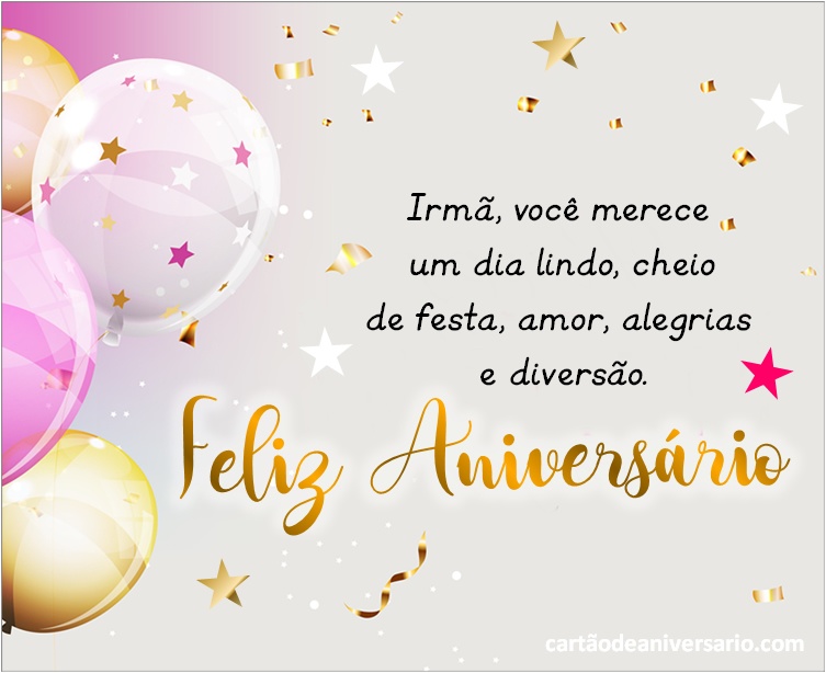 frases parabéns irmã de consideração