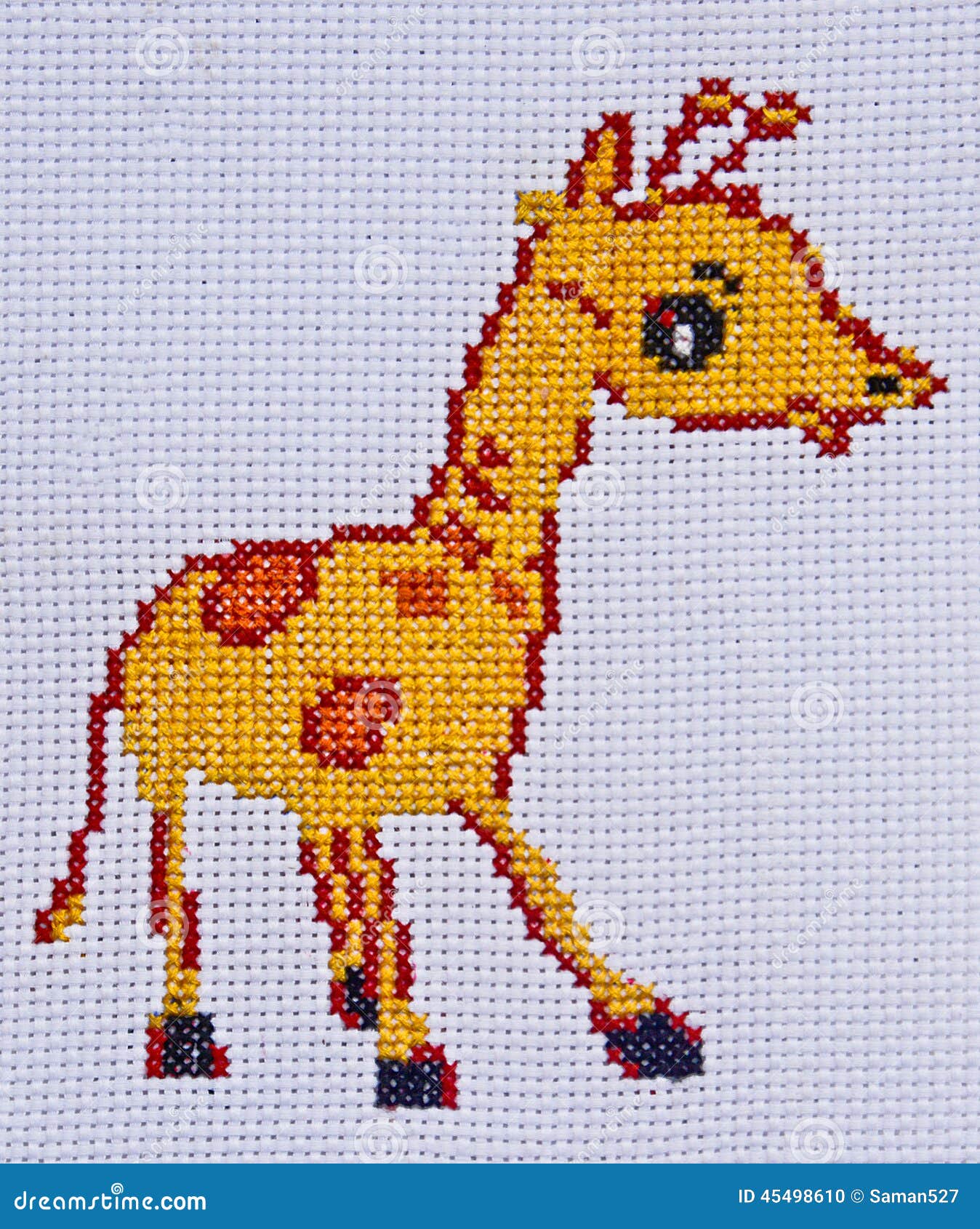 ponto cruz girafa desenho animado