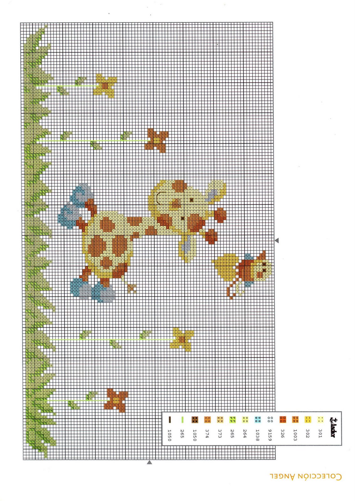 ponto cruz girafa desenho animado