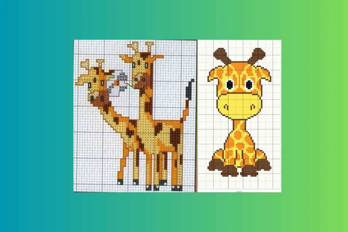 moldes de girafa para bordar